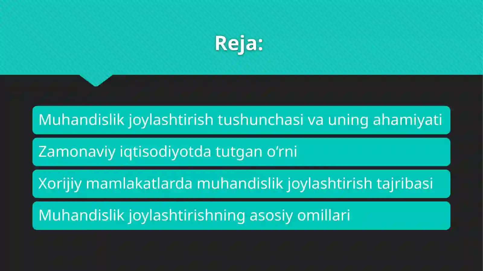 Muhandislik joylashtirishda horijiy mamlakatlar tajribasi 2