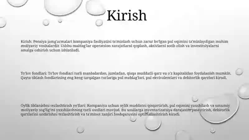 Aylanma Fondlar Va Aylanish Tezlantirish Yo'nalishlari 2