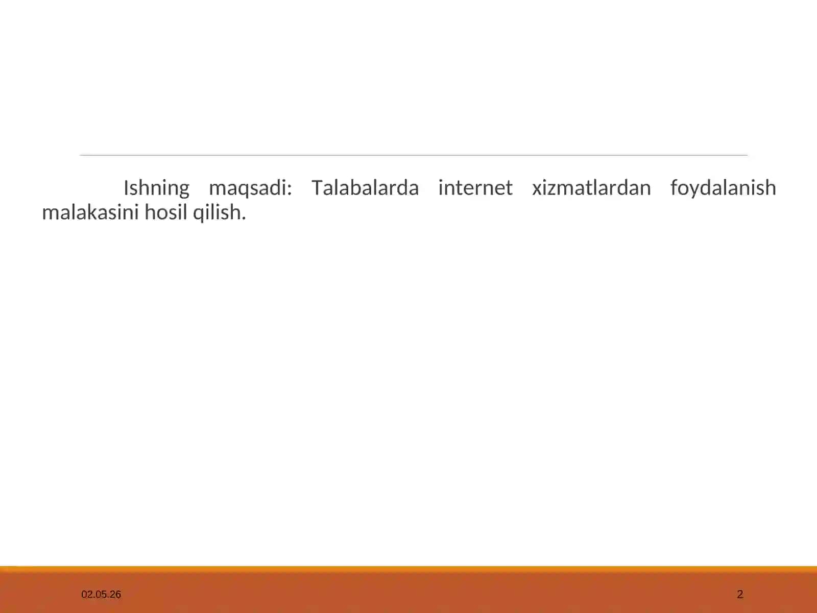 Internet texnologiyasi va uning xizmatlari 2