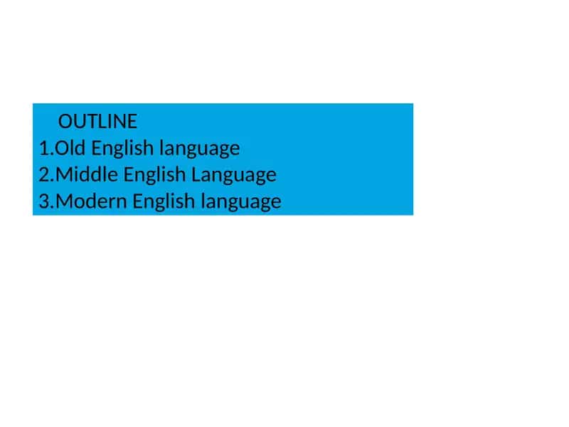 The history of the English Language 2