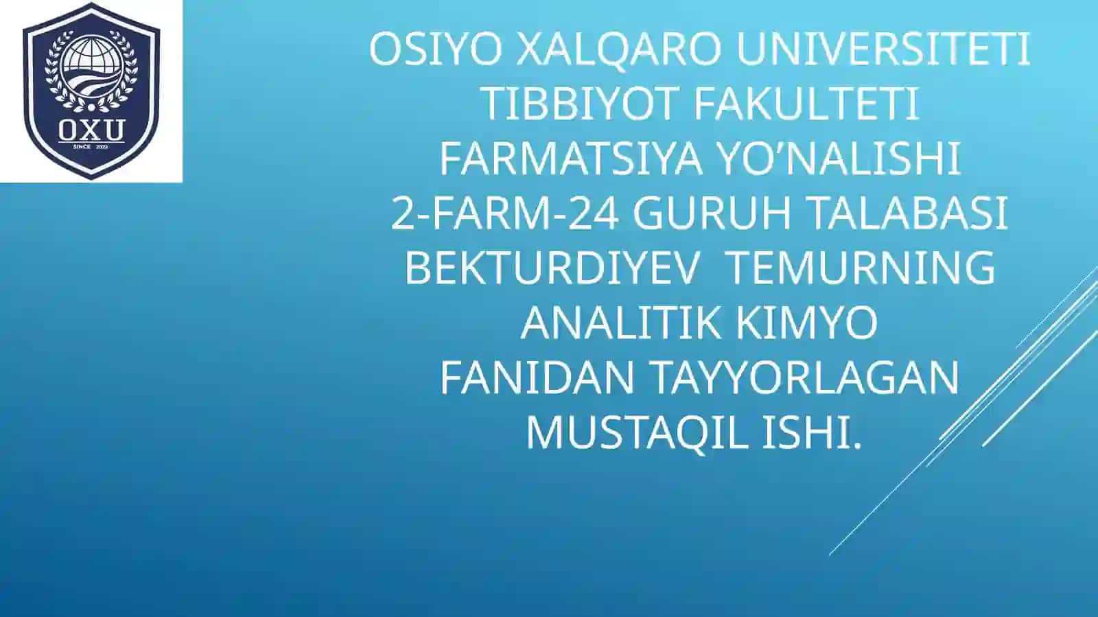 Miqdoriy tahlilning xromatografik usullari.Yuzaviy va ion almashinish xromatografiyasi. Gelxromatografiyasi. Gaz va yuqori samarali xromatografiyasi 2