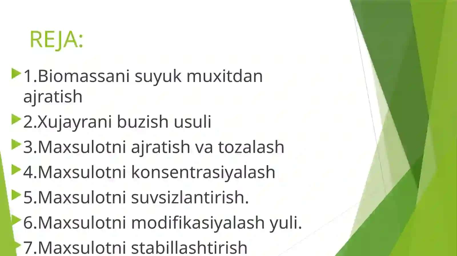 maxsulotlarni ajratish va konsentrlash 2