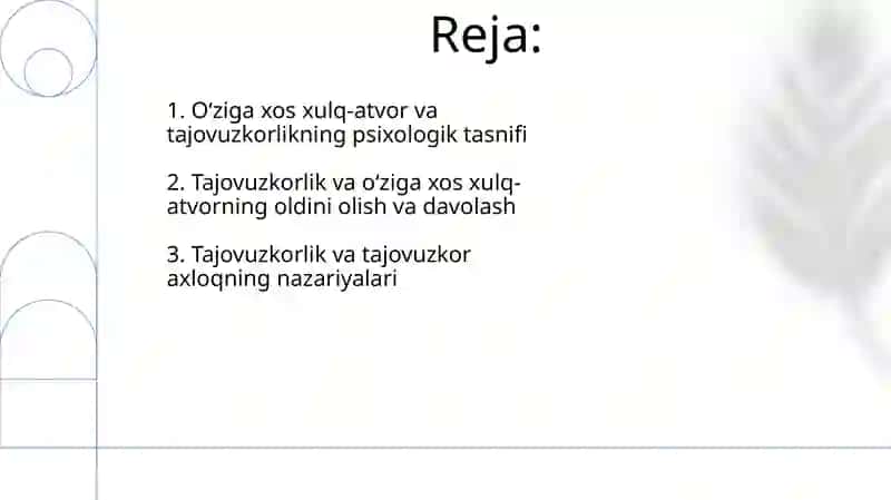 Og‘ishgan xulq-atvorning psixologik tasnifi 2