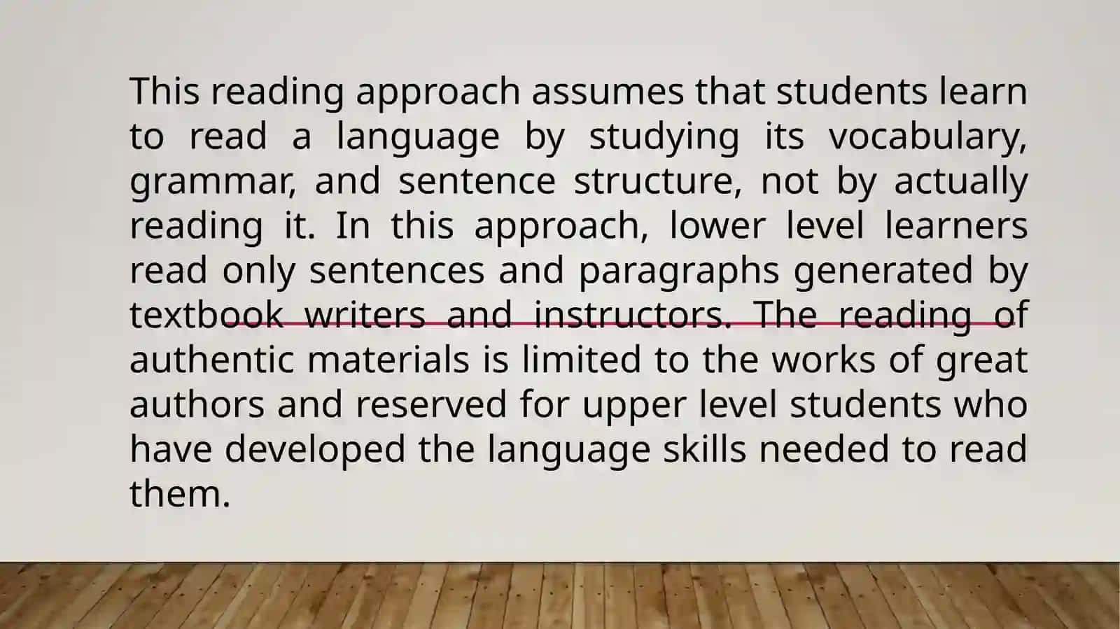 Reading comprehension reading approach 2