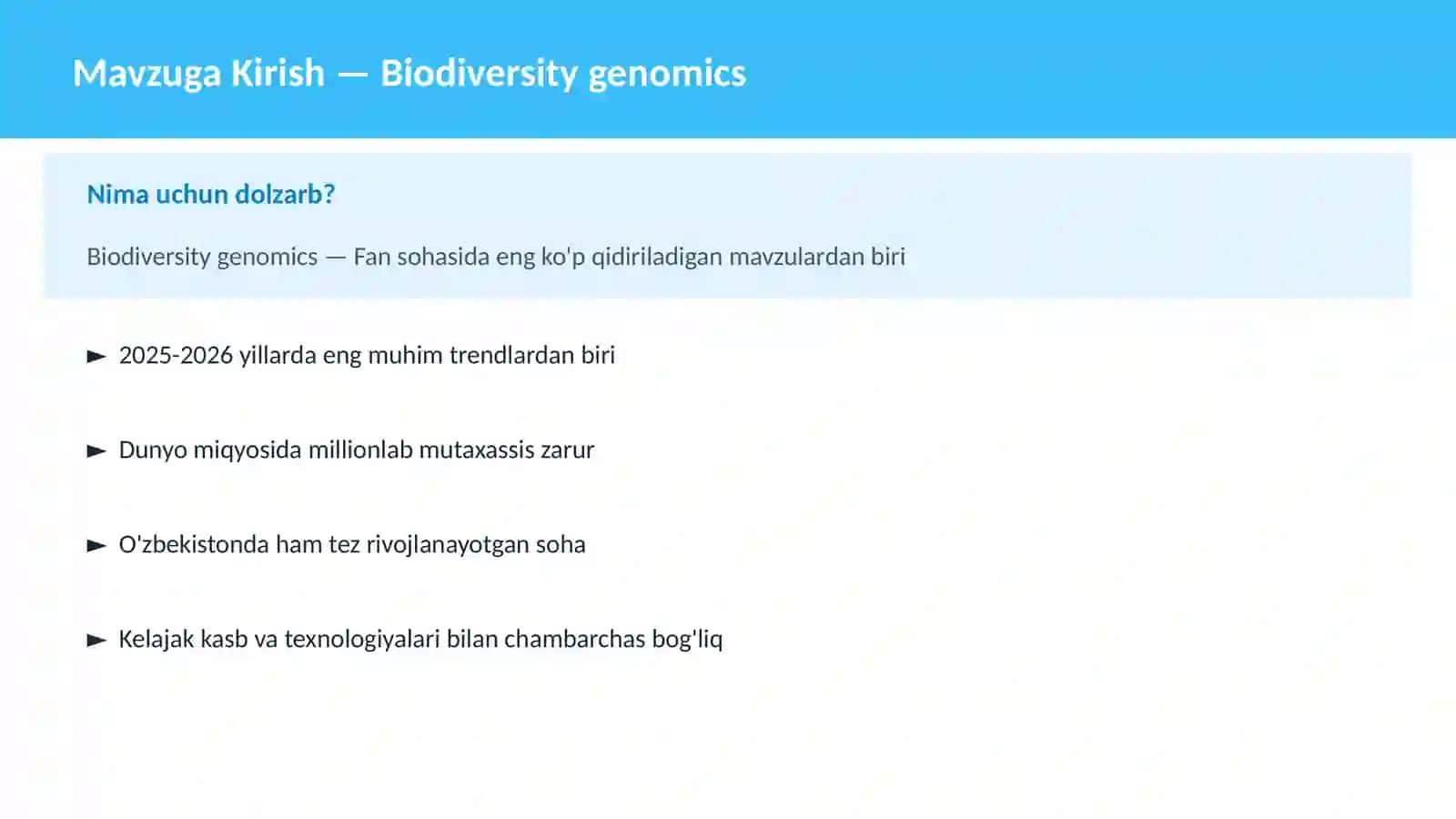 Biodiversity genomics 2