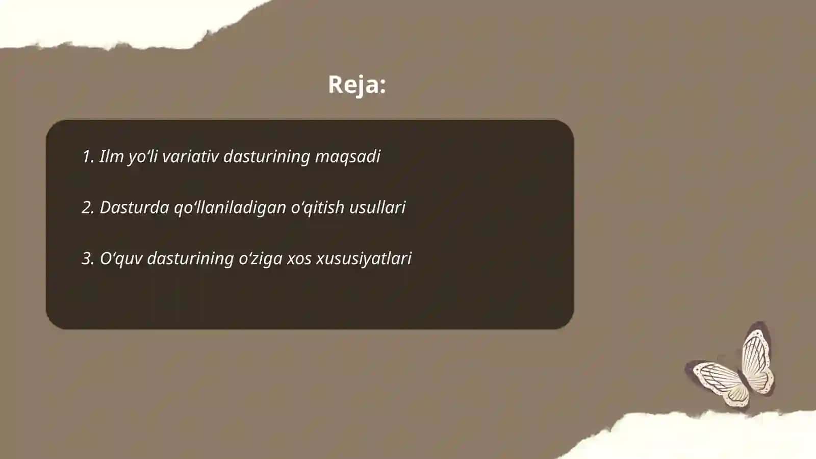 Ilm yoʻli variativ dasturi 2