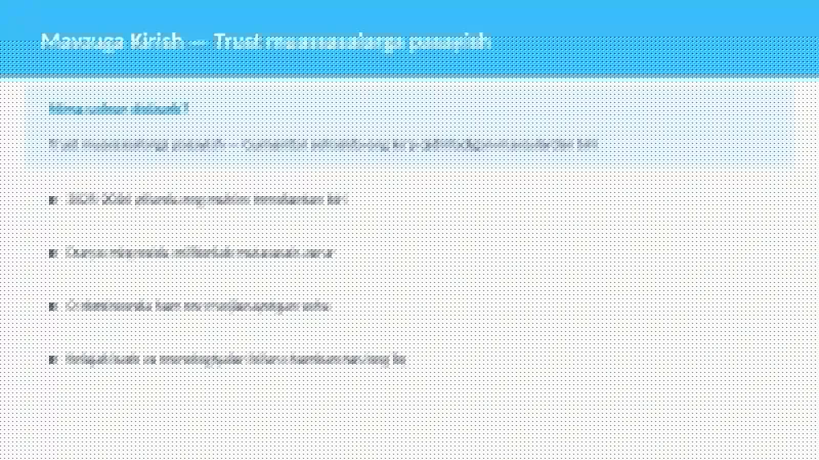 Trust muassasalarga pasayish 2