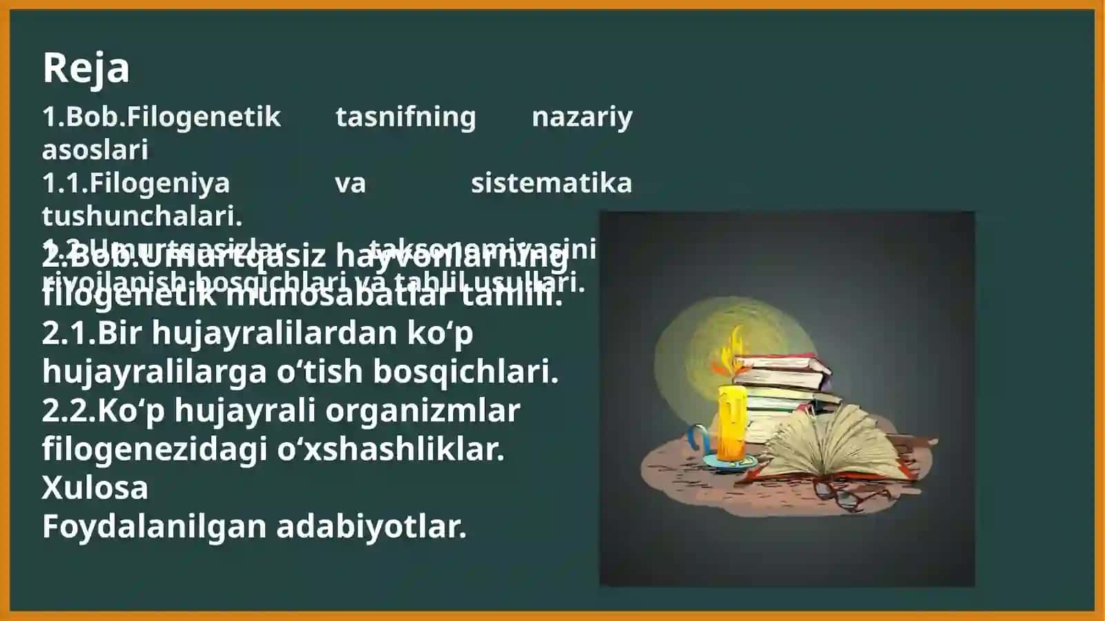 Umurtqasiz hayvonlarning bir-biri bilan filogenetik bogʻlanishi 2