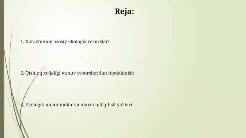 Xorazmning ekologik resurslari 2