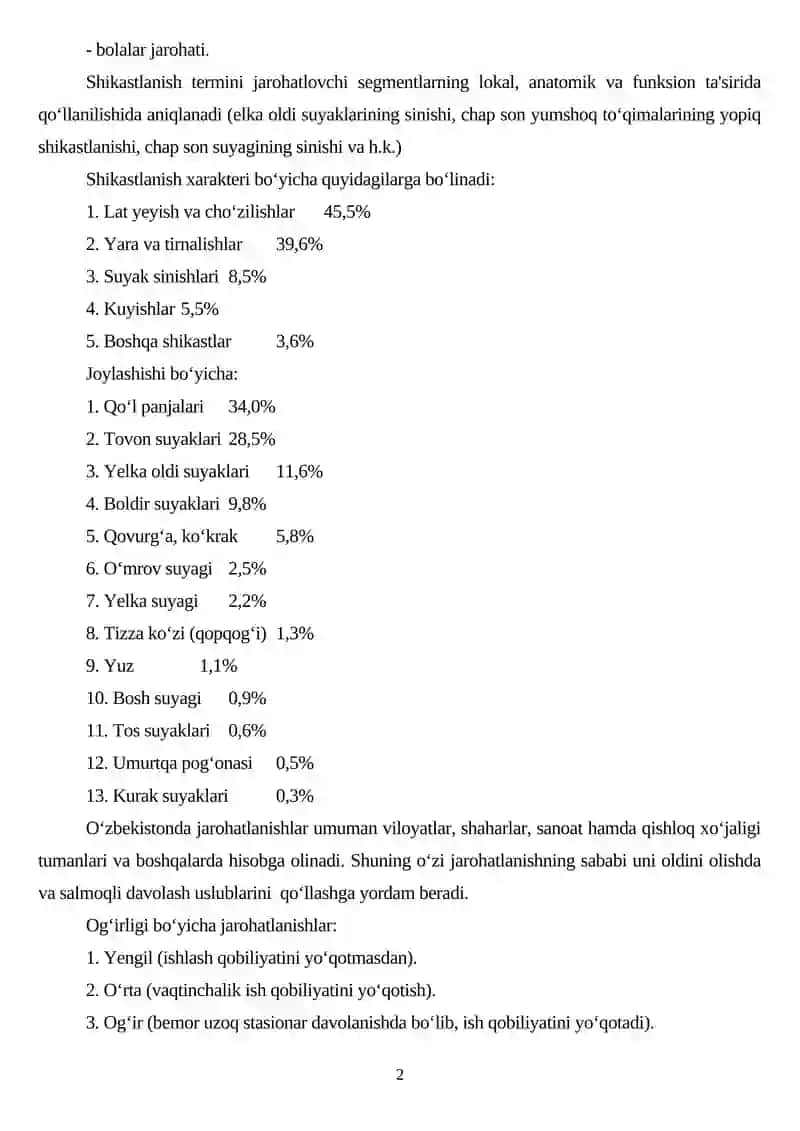 Sport tibbiyoti va reabilitatsiya fanidan - Amaliy mashg‘ulot № 13 2