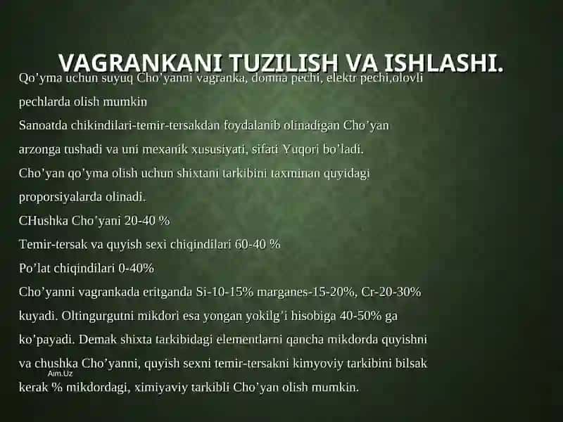 VАGRАNKАNI TUZILISH VА ISHLАSHI 2