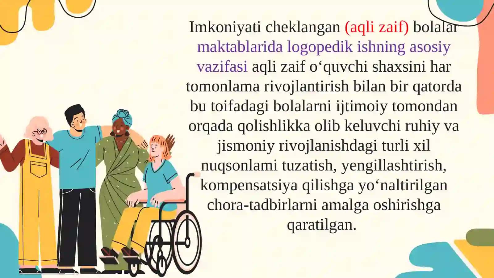 IMKONIYATI CHEKLANGAN BOLALAR MAKTABLARIDA TA’LIM JARAYONINI TASHKIL ETISH 2