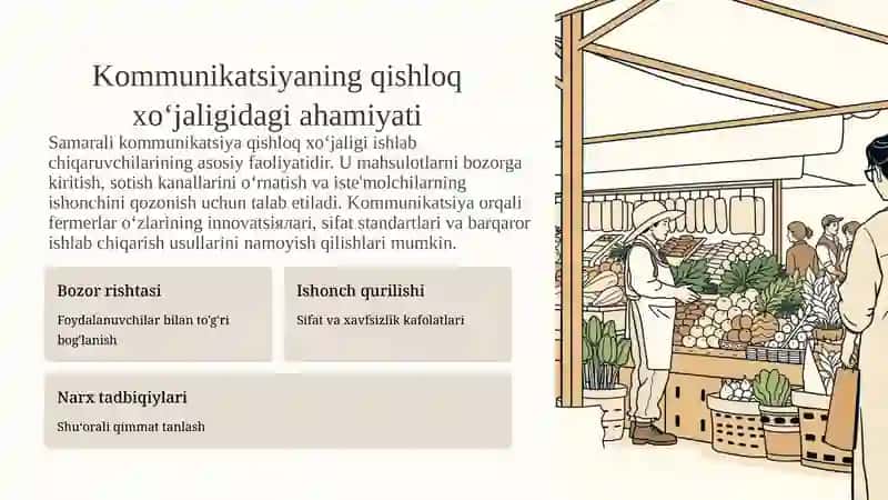 Qishloq xoʻjaligi mahsulotlari marketingida samarali kommunikatsiya 2