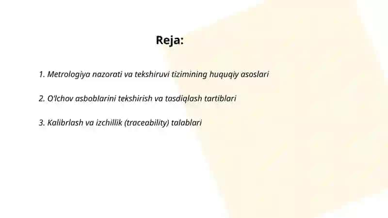 Mamlakat metralogiya tekshiruvi va nazorati 2