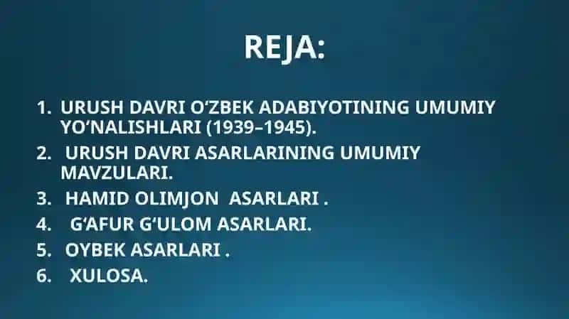 Ikkinchi jahon urushi davrida yozilgan badiiy asarlar. 2