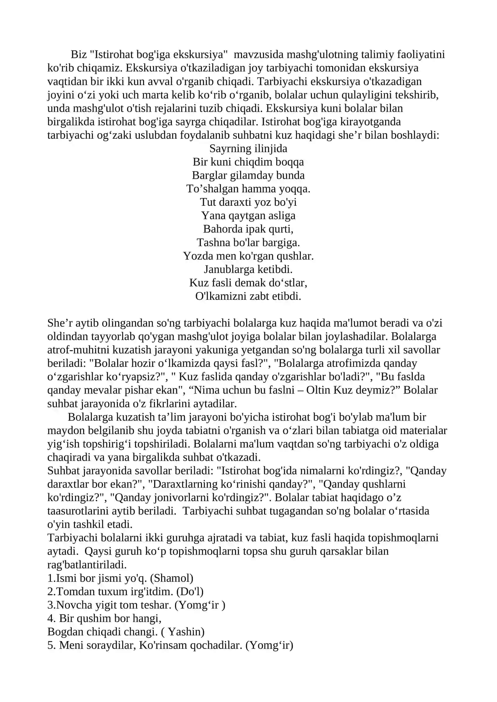 esse Bolalarni tabiat bilan tanishtirishda ta’limiy faoliyat. 2