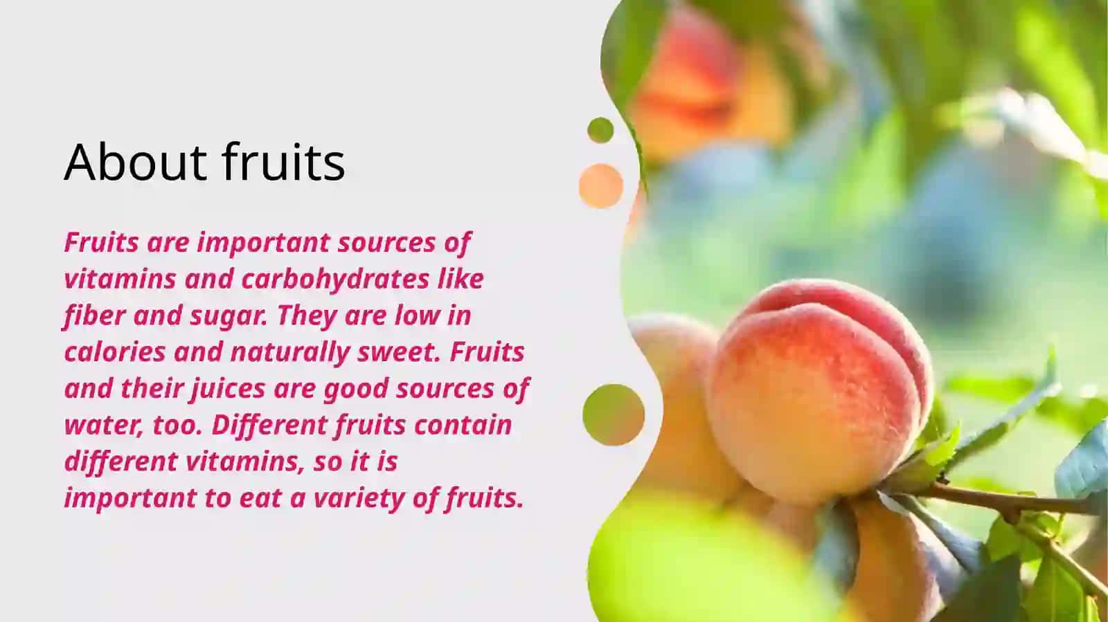 Fruits and vegetables 2