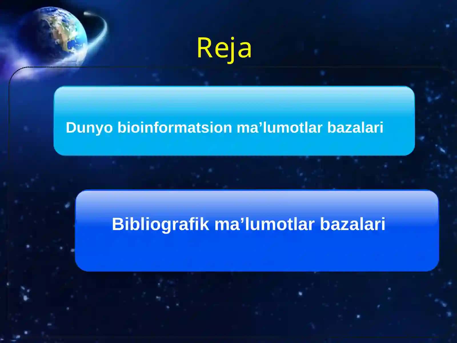 Dunyo bioinformatsion va bibliografik ma’lumotlar bazalari va ularning ishlash mexanizmlari 2