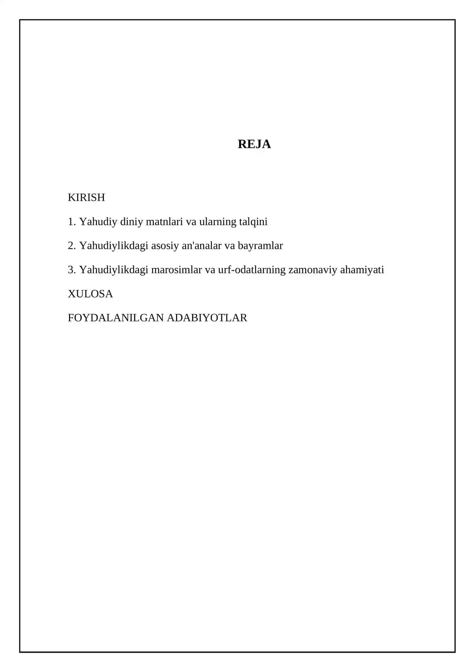 Yahudiylik ta’limoti an’ana va marosimlari 2