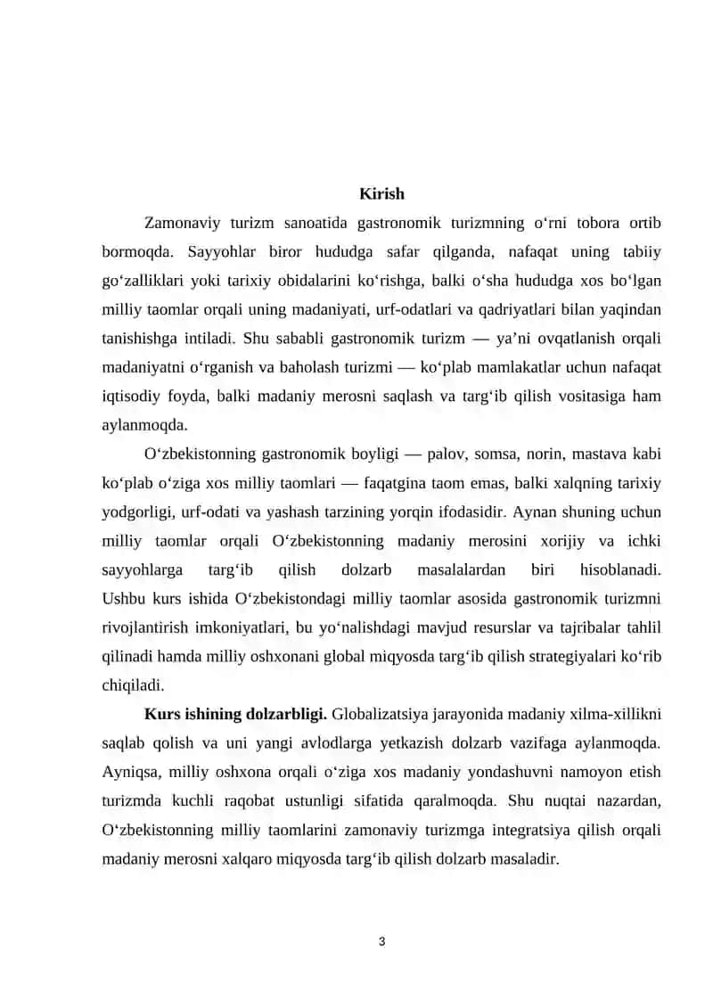 Turistik gastronomiyaning nazariy asoslari 2