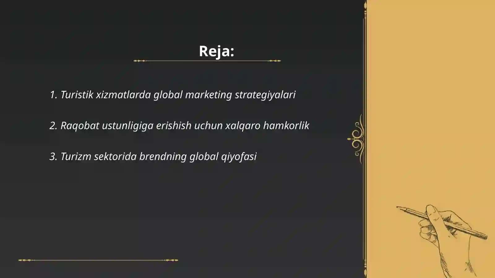Turistik xizmatlarda global marketing strategiyalari 2