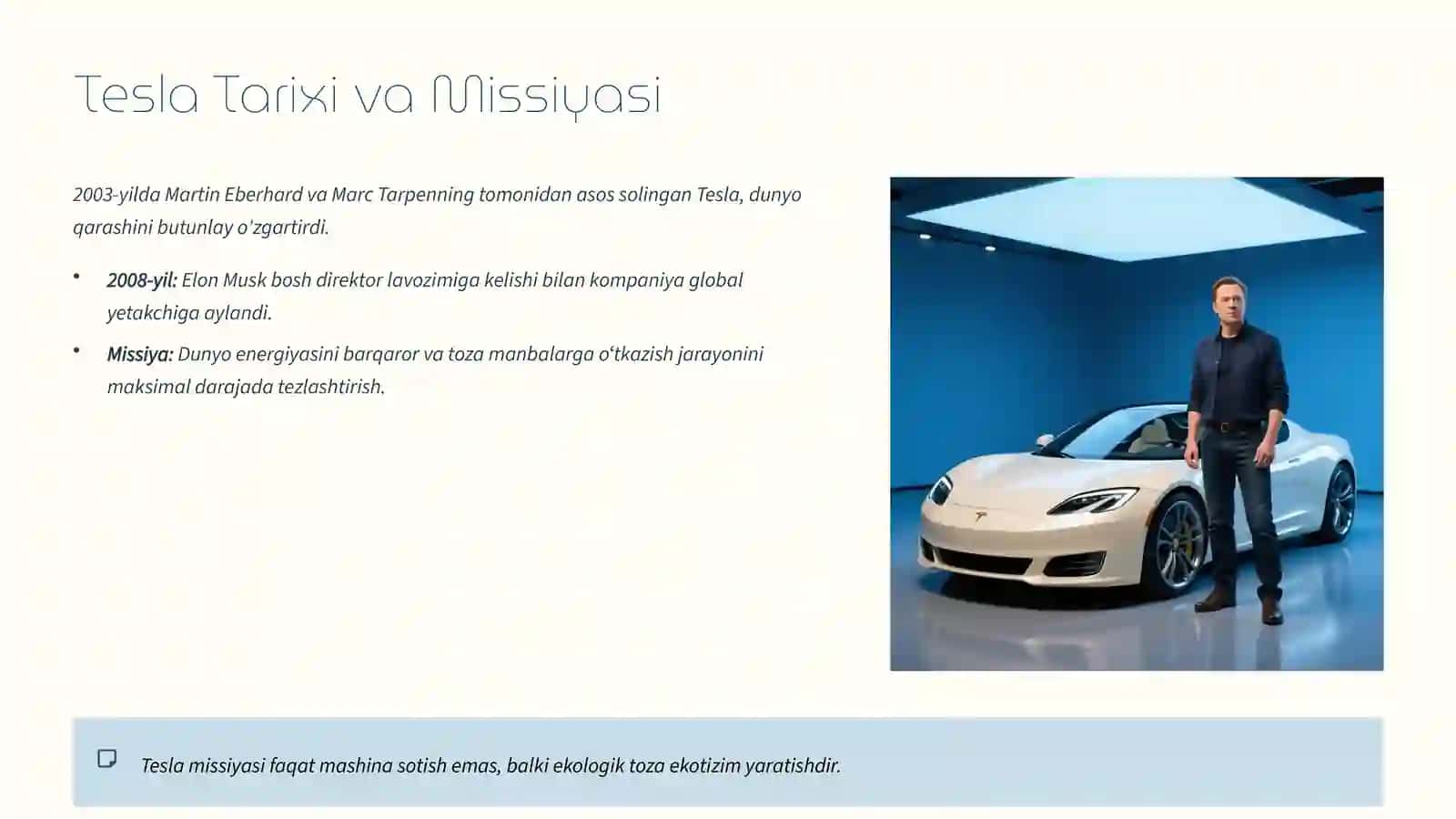 Tesla Tarixi va Missiyasi 2