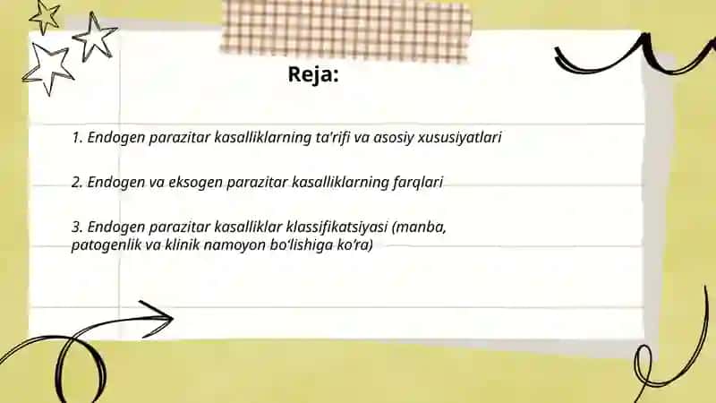 Endogen parazitar kasalliklar, klassifikatsiyasi, patogenezi va laboratoriya tashxisi 2