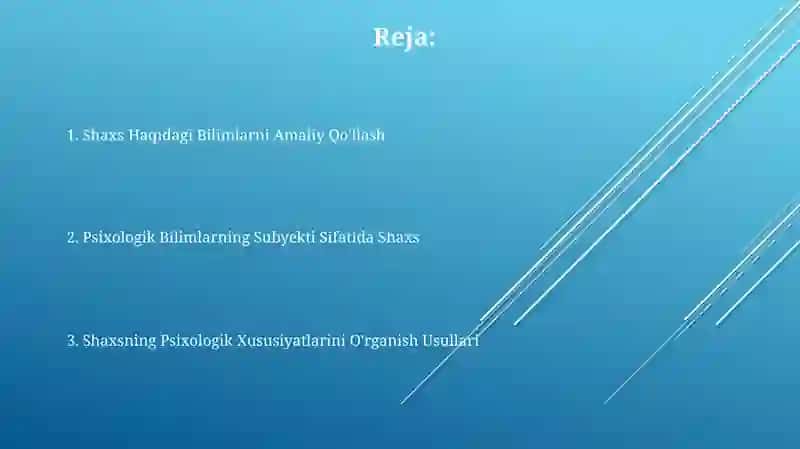 Shaxs psixologik bilish predmeti sifatida 2