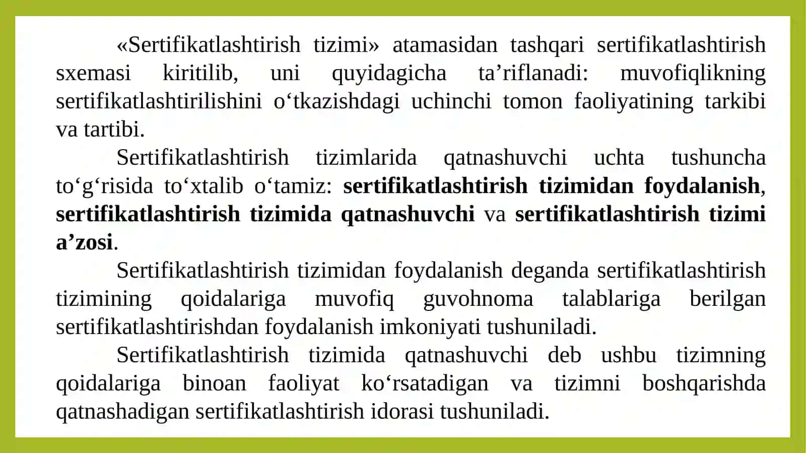 SERTIFIKATLASHTIRISH SXEMALARI VA ULARNING QOʻLLANILISHI 2
