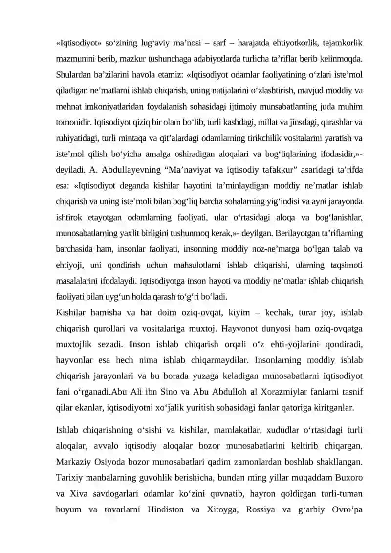 Ma`naviyat va iqtisodiyot tizimida mehnatning o’rni 2