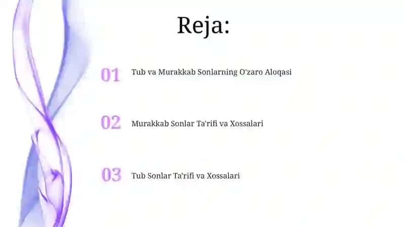 Tub va Murakab Sonlar 2