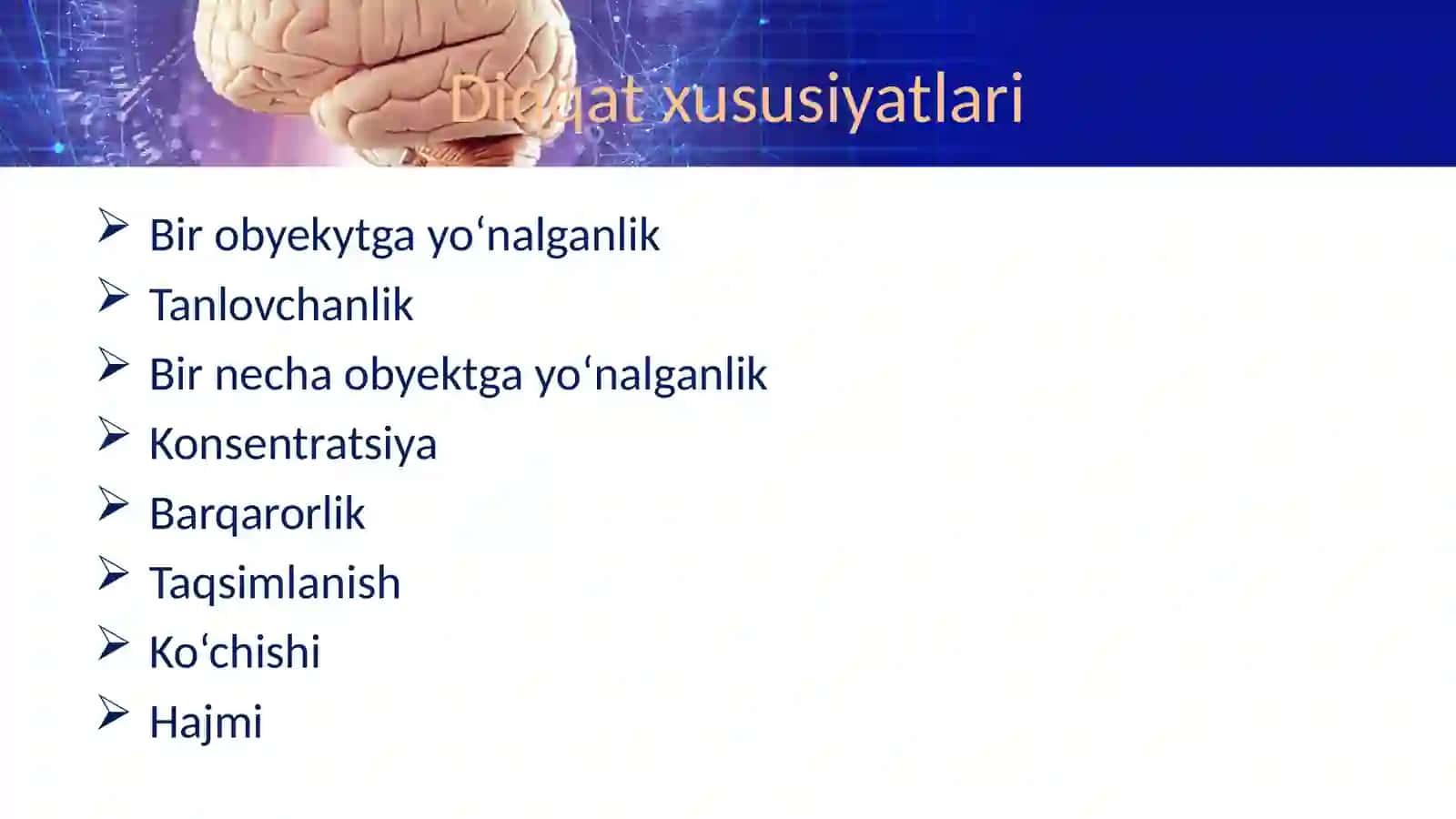 Diqqat konsentratsiyasini eksperimental o‘rganish 2