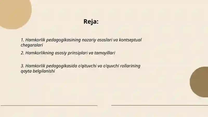 Hamkorlik pedagogikasining kontseptual g'oyalari 2