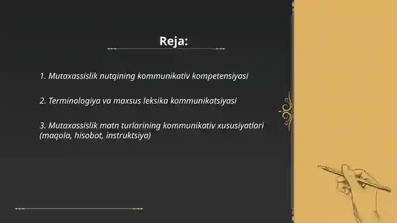 Mutaxasislik nutqining kommunikativ asoslari 2