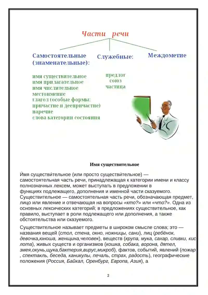 Множественное число имен существительных 2