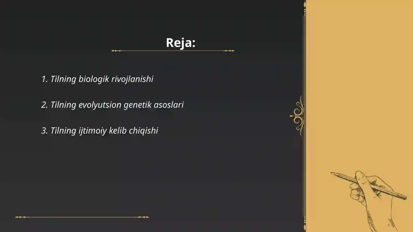 Tilning biologik rivojlanishi 2