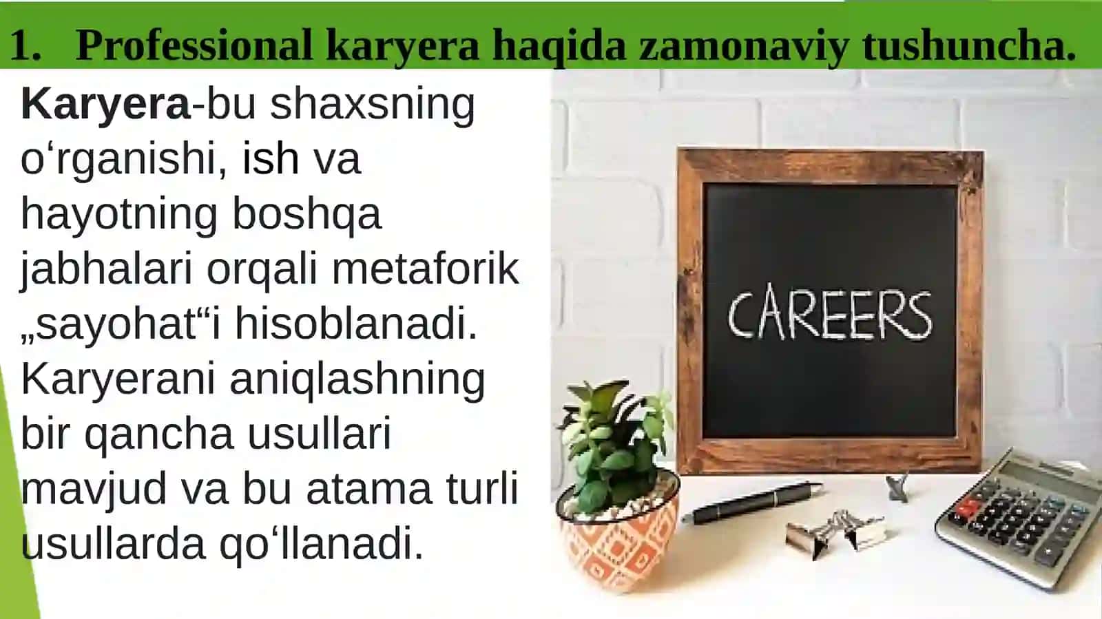 9-mavzu: Kasbiy karyerani shakllantirish 2