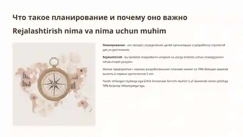 Kichik korxona faoliyatini rejalashtirish 2