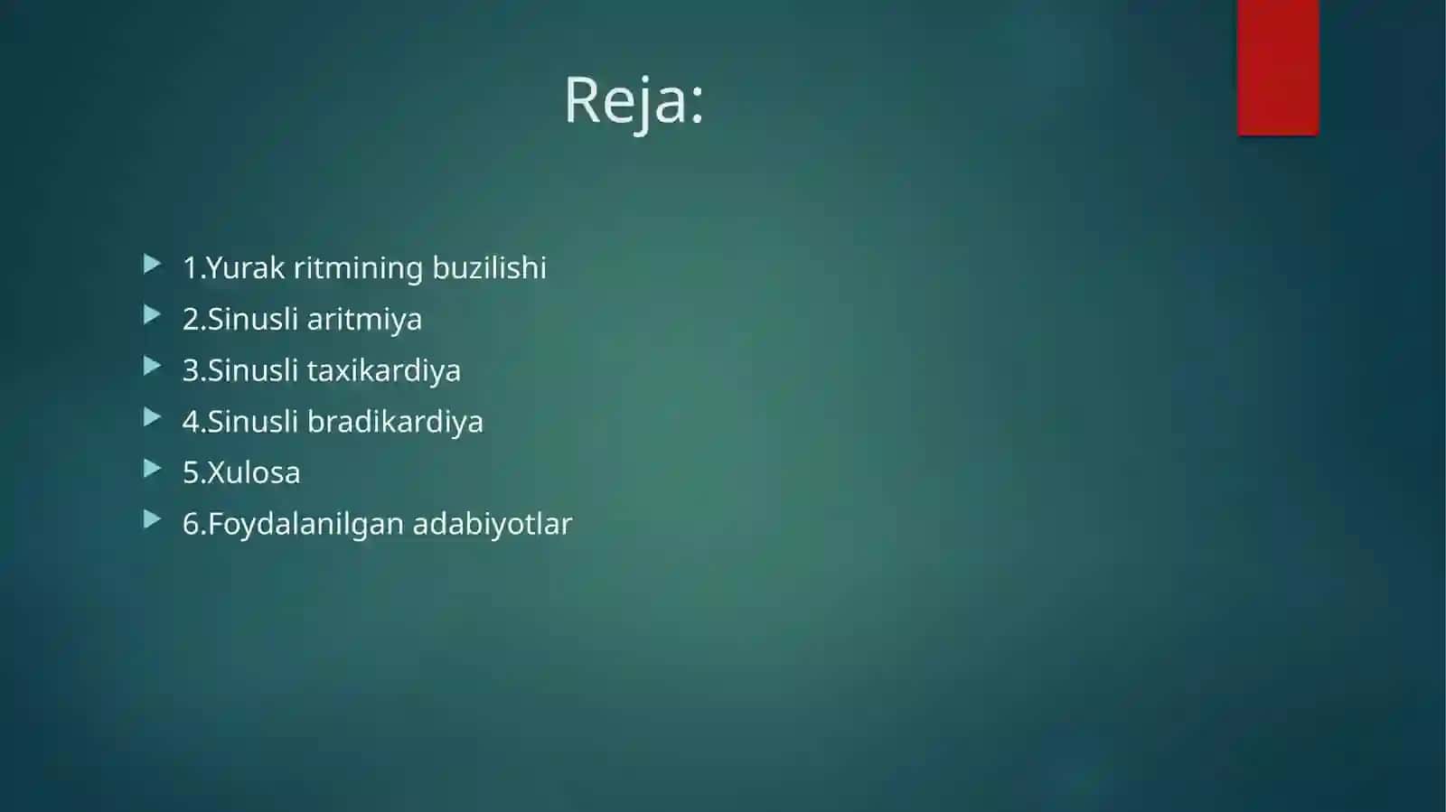 Yurak ritmining buzilishi. Taxikardiya. Bradikardiya 2