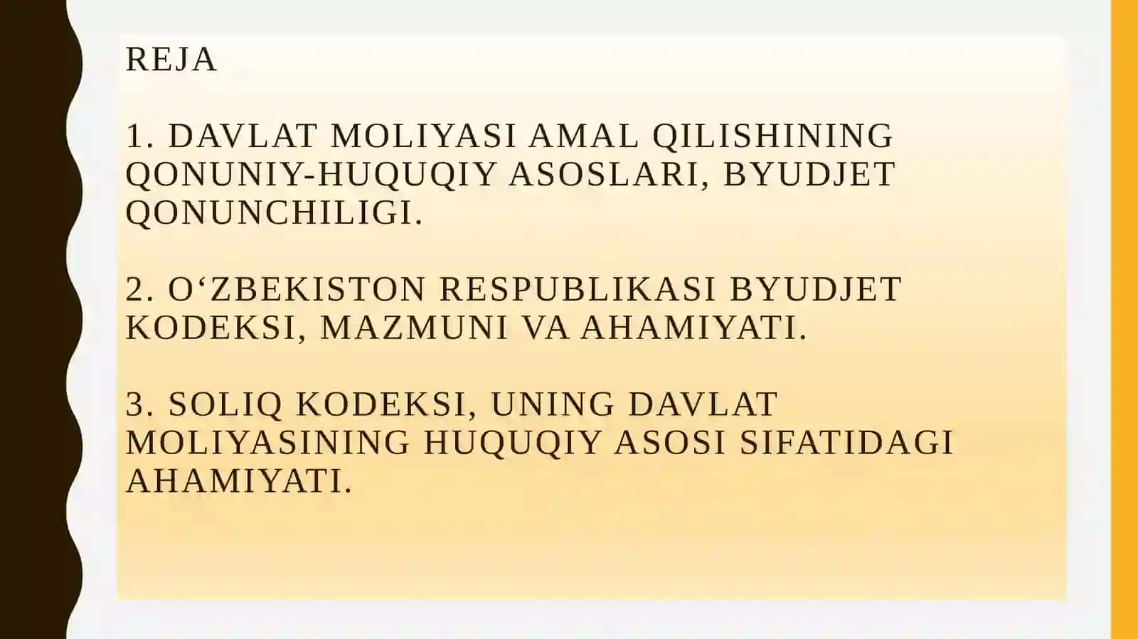 Davlat moliyasi amal qilishining qonuniy-huquqiy asoslari 2