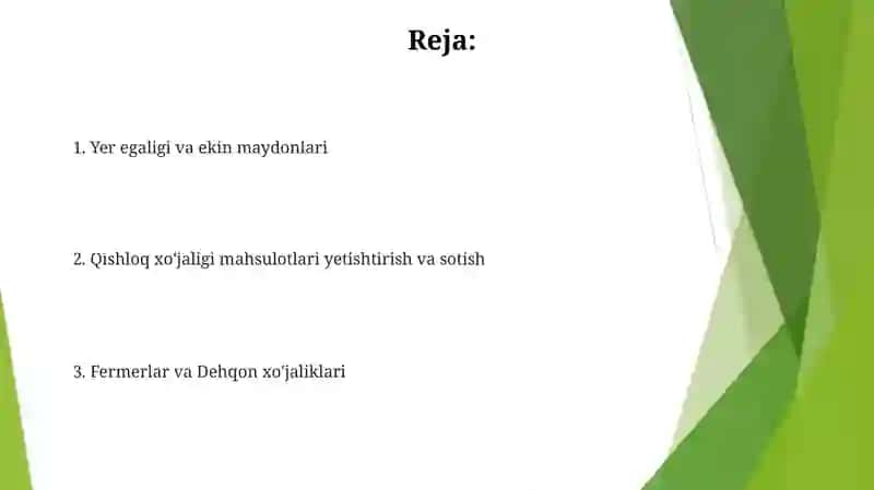 Fermer xo'jaliklarining moliyaviy holati 2