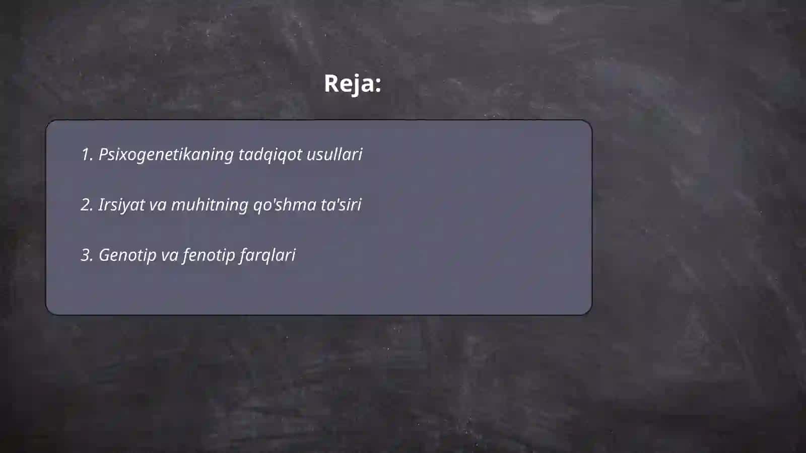 Psixogenetikaning asosiy metodlari 2