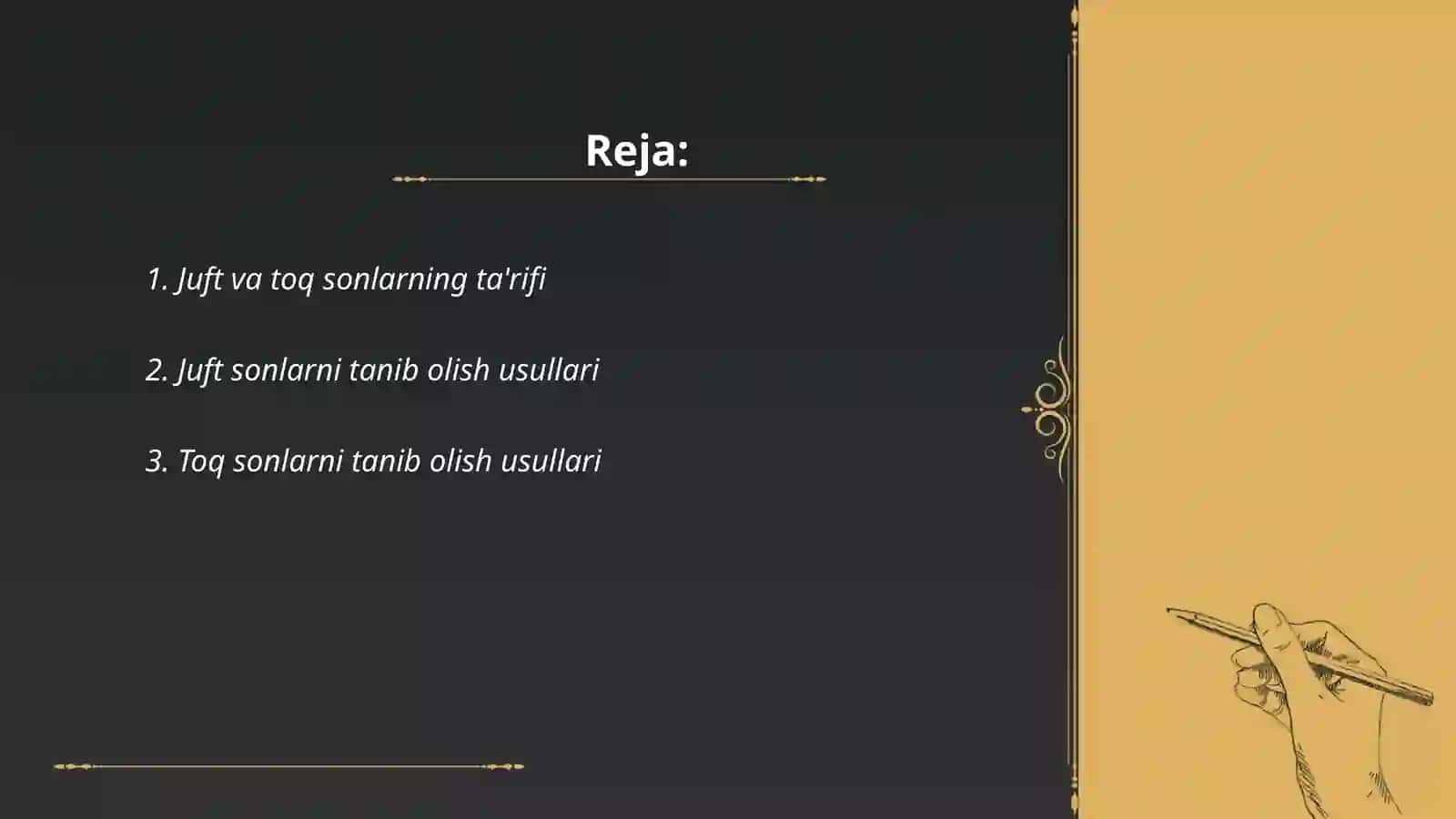 Juft va toq sonlarni oʻrgatish metodikasi 2