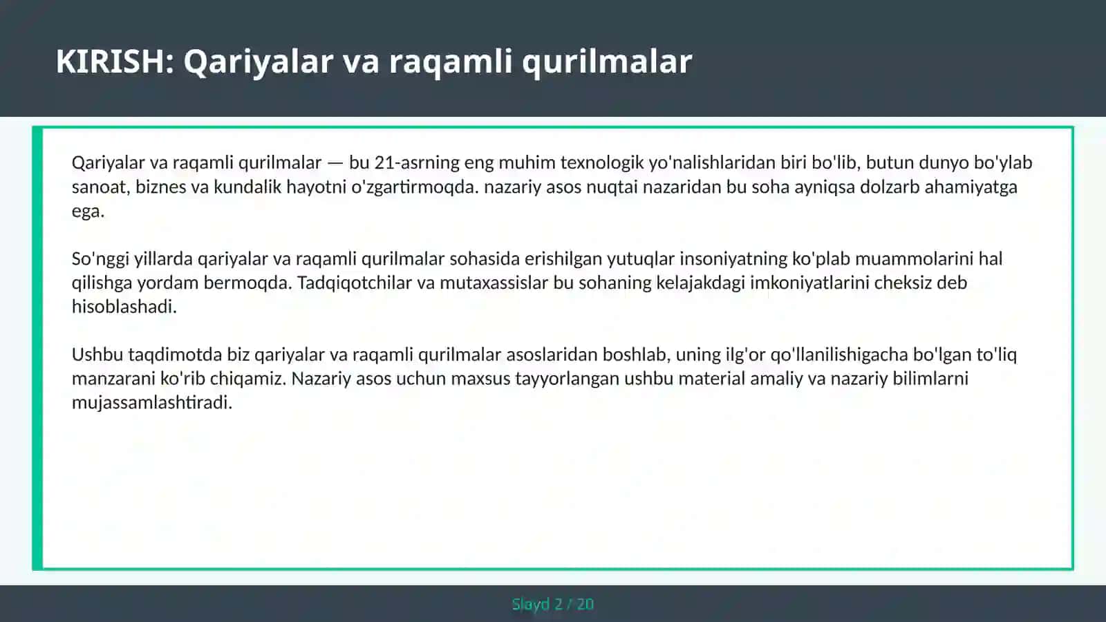 Qariyalar va raqamli qurilmalar 2