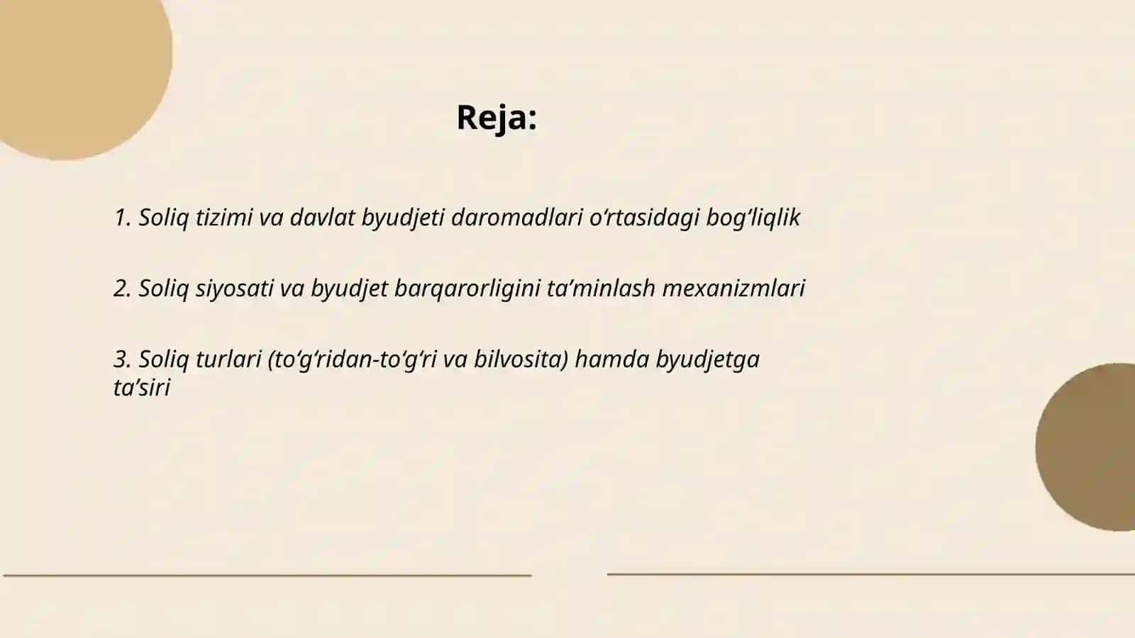 Soliq tizimining moliya tizimi, byudjet tizimi faoliyati bilan uzviy bog‘liqligi 2