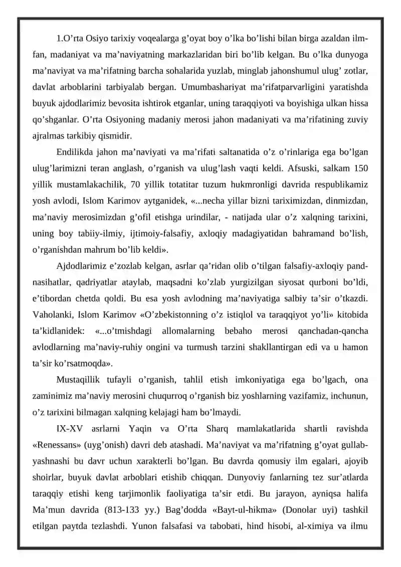 Markaziy osiyo allomalaring bashariyat ilmiy taraqqiyoti 2