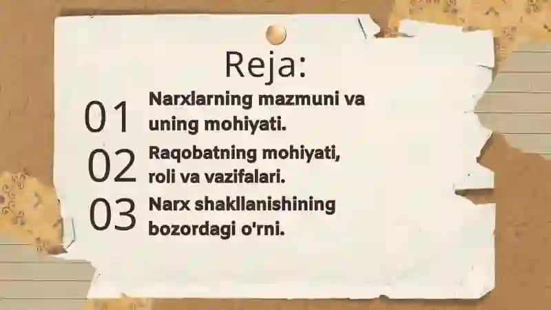 Narxlarning shakllanishi va raqobatning roli 2