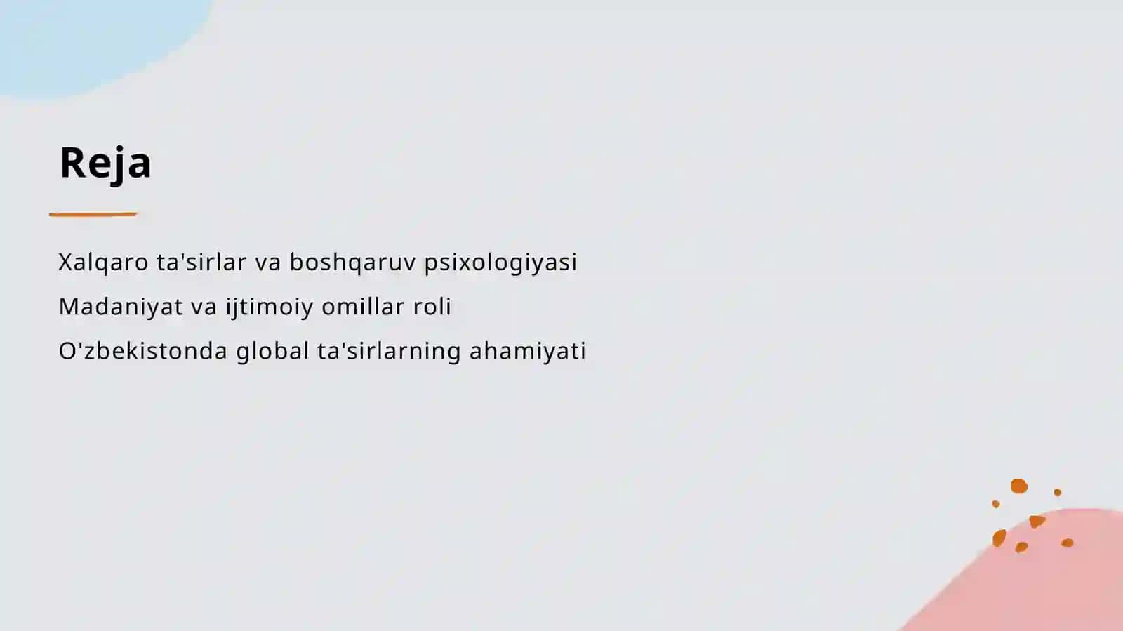 Xalqaro ta'sirlar va boshqaruv psixologiyasi 2