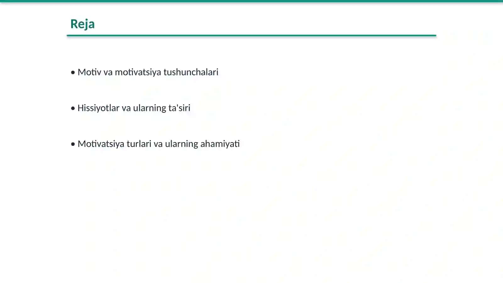 Motiv va motivatsiyaning va hissiyotlarning namoyon bo‘lishi 2