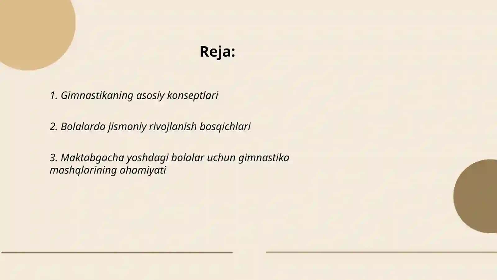 Maktabgacha taʼlim yoshdagi bolalar uchun gimnastika 2